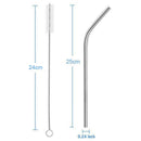 Stainless Steel Straws, 10.5 inches Reusable Drinking Straws for Tumblers,  A6P1