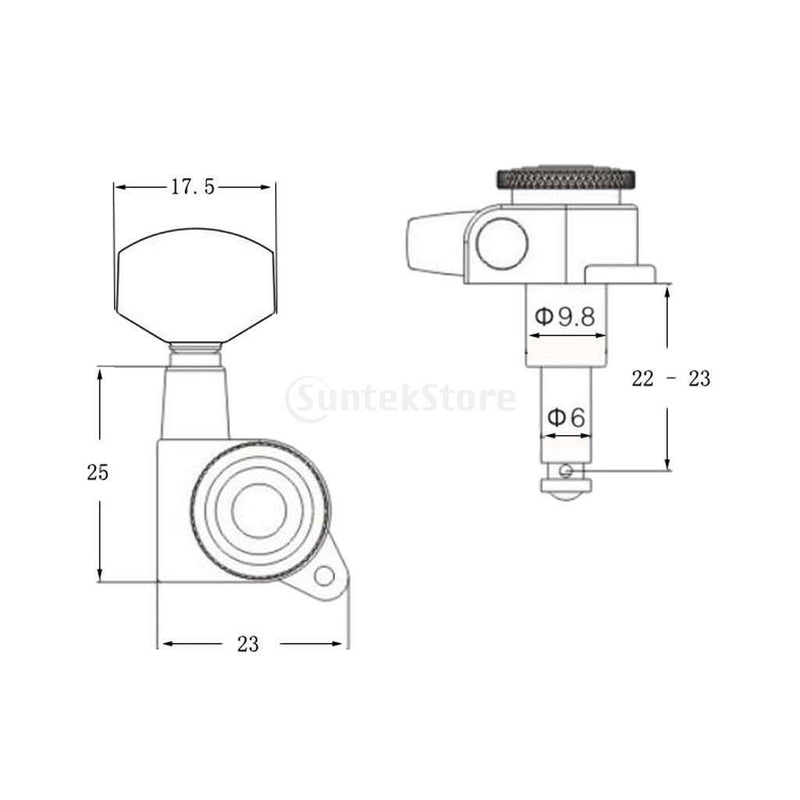 1 Set Curved Humbucker Pickup Mounting Rings+3R3L Tuning Pegs Tuners for LP
