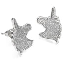 Ear Stud Earrings Cartoons Animal Glitter Horse Earrings Lady Jewelry  JR