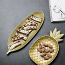 Simple Scandinavian Style Wooden Golden Tray Pineapple Shape Snack Fruit Bo