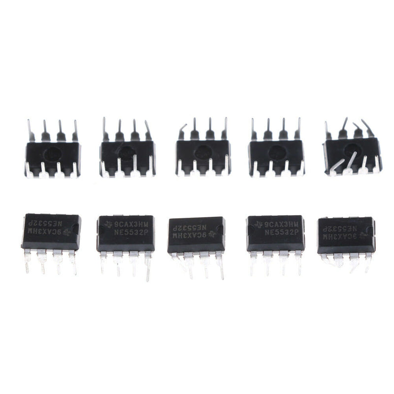 10Pcs NE5532P NE5532 DIP-8 Dual Low Noise Op-Amp TI B Ew