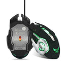 Electroplated USB Gaming Mouse with Adjustable DPI LED Light Macro Function