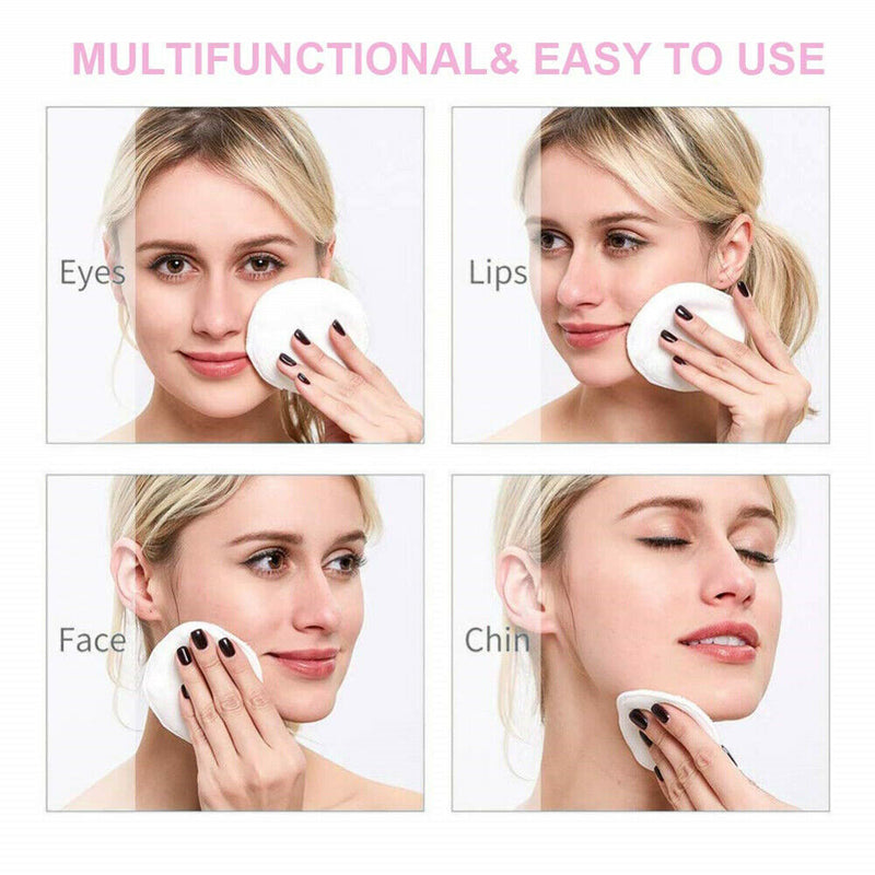 16pcs Reusable Makeup Remover Face Cleansing Pad Bamboo Cotton Pads Eco-friendly