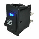 5X 12V 35A Car Auto Fog Light Rocker Toggle Switch Blue LED Dashboard MYF IQC