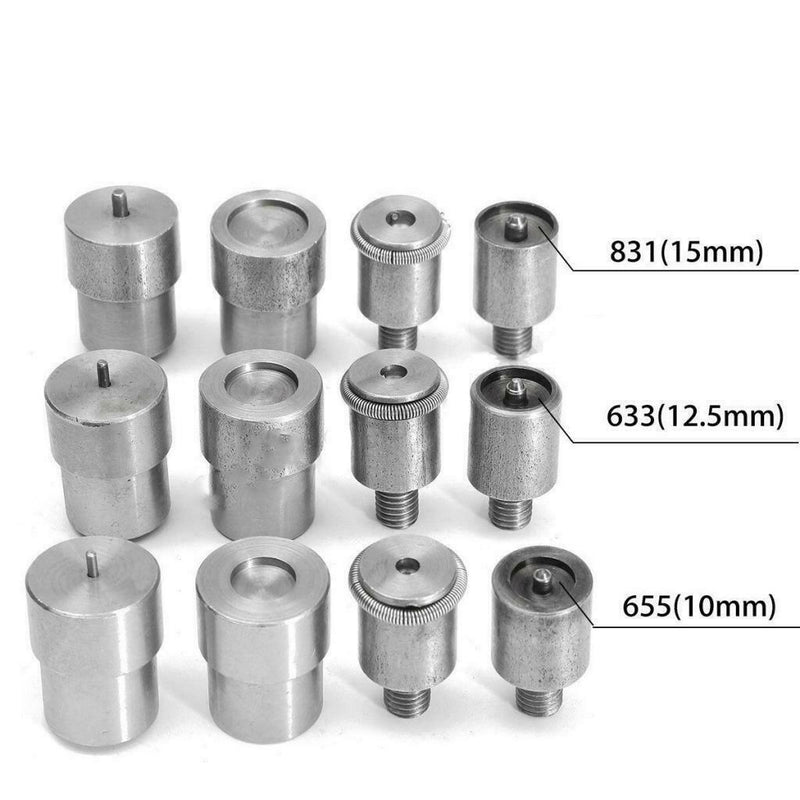 Snap Buttons Dies Mould Set F/ 655/633/831 Hand Pressing Machine Spare Parts