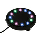 Aquarium Bubble LED Light Air Stone Curtain Lamp Fish Tank Lights Disk 12 Color