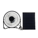 Black Solar Panel Powered +USB 5W metal Fan 8Inch Cooling Ventilation Car C