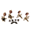 4x Acoustic Guitar Tuning Peg with Wooden Buttons for Folk Guitar Accessory