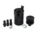 Baffled Universal Aluminum Oil Catch Can Reservoir Tank Black