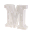 White Large Plastic Marquee Freestanding Alphabet LED Light UP Letters M