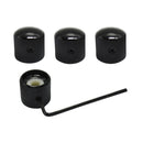 4x Black Tone Volume Control Knob Dome Buttons w/ Wrench for Electric Guitar