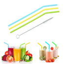 Flexible Drinking Straw No Rubber Tast Long Eco-friendly With Cleasing Brushes