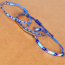 Hand-Knitted Rice Bead Set Bracelet Bohemian Style Woven 3-Layer Bracelet S