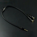 1 Male to 2 Female 3.5mm Audio Cable Headphone Mic AUX Y Splitter Adapter