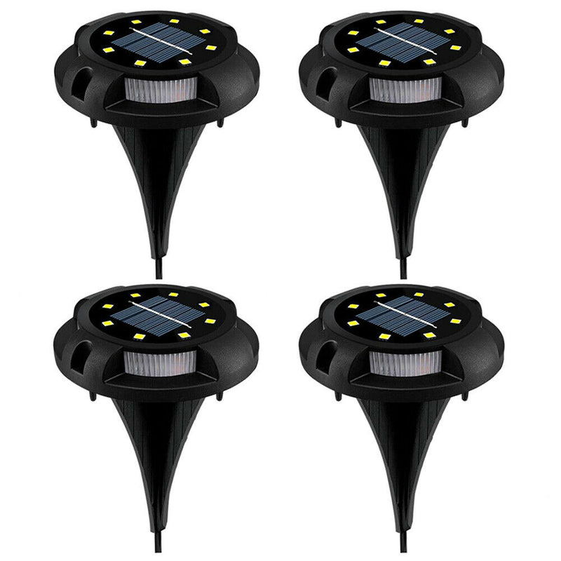 4pcs Waterproof LED Solar Outdoor Ground Lawn Lamp Landscape Night Light