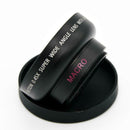 37mm HD 0.45x Wide Angle Macro Conversion Lens + Bag for Canon Nikon Sony Camera
