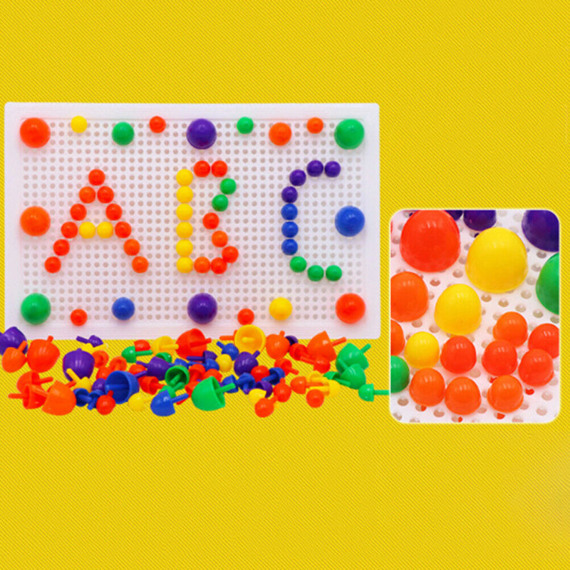 1Set Platsic Mushroom Studs Board Combinations Kids Educational  Puzzle Toys OZ