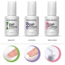 1set BORN PRETTY Nail Dipping Powder System Dip Liquid Nail Brush Kit Art B7K2