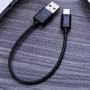 Portable Short USB Type-C Date Cable Mobile Power Charging Cable(Black)
