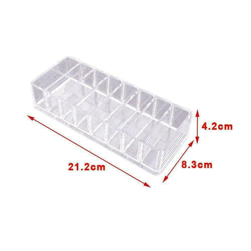8 Holes Clear Brush Lipstick Holder Makeup Organizer Cosmetic Storage Stand Q6T3