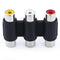 1PC 3 RCA AV audio video female to female jack coupler adapter 3RCA connector