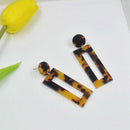 Fashion temperament tide female stripe acrylic acetate geometric square wil U6E2