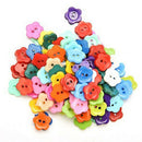 100 Pcs/lot Plastic Buttons Sewing DIY Craft decals for Children Plum flowe