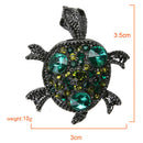 Retro Diamond-bordered Delicate Brooch Alloy Small Tortoise 30*35mm