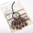 Bell Feathers Pure Handmade Small Dream Catcher Wall Hanging Pendant Decor