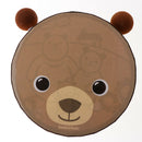 Wooden Hand Drum with Beaters, Cartoon Bear Pattern Printed for Kids Baby