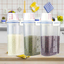 2KG Food Grain Cereals Bean Rice Storage Container PP With Measuring Cup