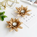 Wooden Tea Light Lotus Shape Candle Holders for Rustic Wedding Party