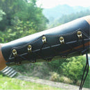 Archery Cow Leather Protective Arm Shield Wrist Arm Arrow Recurve Bow Black