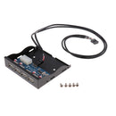 USB 2.0 4-Port Metal Front Panel USB Hub with 9Pin/10Pin SATA Adapter Cable