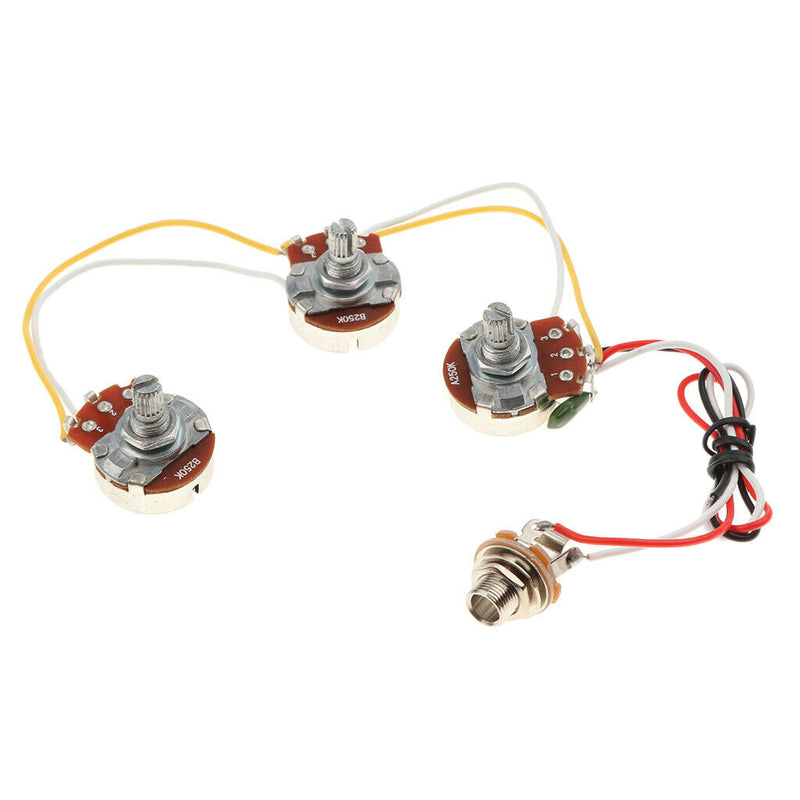 1 Set of Low Circuit Wiring Harness Pots A250k B250k Prewired Circuit