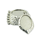 10Pcs 22x29mm Blank Fruit Bezel Tray Base for DIY Cabochon Necklace Pendant
