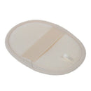Beige Oval Bath Shower Face Loofah Scrubber Exfoliator Sponge Pad T3C9