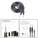 1/8" 3.5mm to Dual 6.35mm 1/4" Mono Jack Stereo Y-Splitter Headphone Audio tre