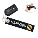 Flight Crew Keychain Keyring Embroidery Luggage Tag Chain Motorcycle Key Ri R0Y3