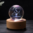 Wooden Round Crystal Ball Base Holder Crafts Ornaments Solid Wood Stand
