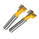 2Pcs Matched Keyhole Cutter Router Bit Set 6mm Shank Woodworking DIY Tools
