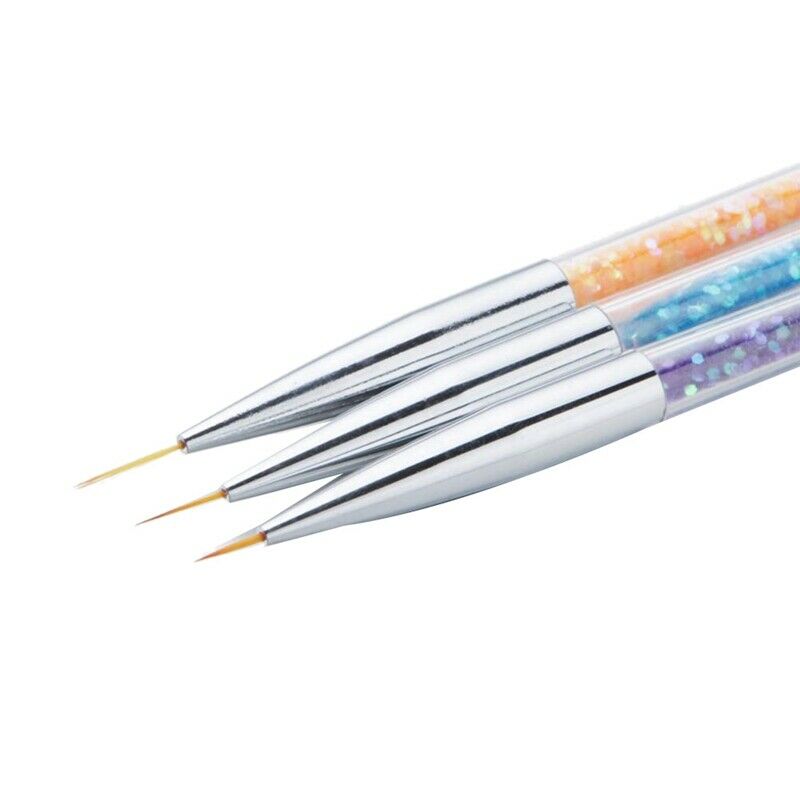 Professional Nail Art Liner Brush UV Gel Painting Acrylic Nail Brushes Stri F2P2