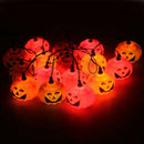Mini String Of 16 Halloween Orange Pumpkin Lights