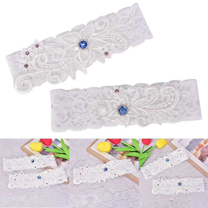 2pcs/set Women Wedding Leg Ring Garter White Lace Bride Garters Belt Fashion  Gw