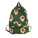 Cute Backpack Fashion Nylon Fruit Print Backpack Women's Large Capacity Sch