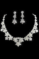Elegant Wedding Tiara + Earring + 3 Necklace Set Rhinestone Wedding Wedding