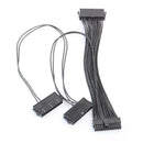 2pcs ATX 24Pin Quad 3 PSU Power Supply Starter Motherboard Adapter Cable