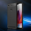 Carbon Fiber Soft TPU Protective Cover Phone Case for OPPO A3 Series Black A