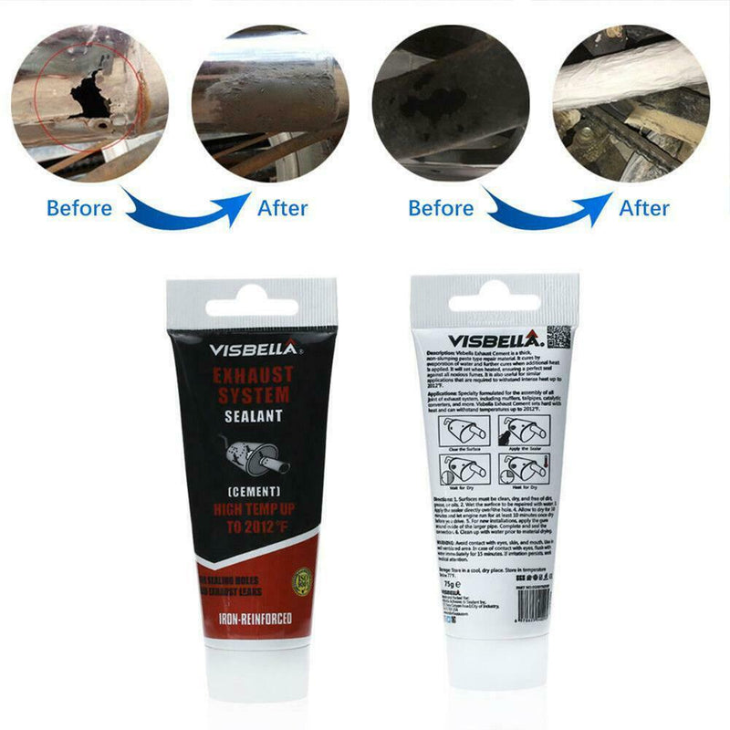 Car Exhaust System Pipe Repair Kit High Temperature to 1100C Cement Sealant 2019