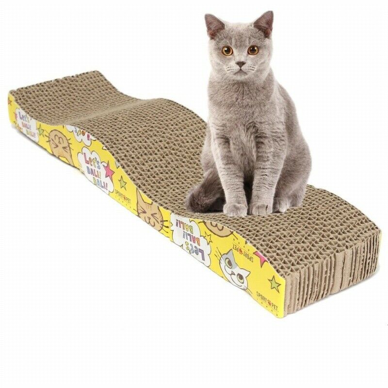 Cat Kitten Corrugated Scratch Board Pad Scratcher Bed Mat Claws Care